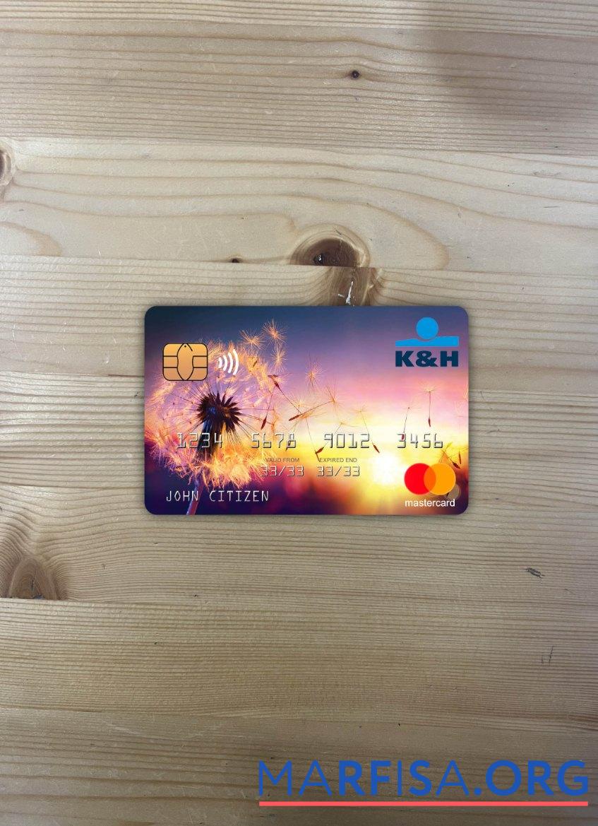 Blank Hungary K&H bank mastercard photolook front template